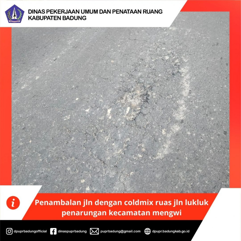 Penambalan jalan dengan coldmix